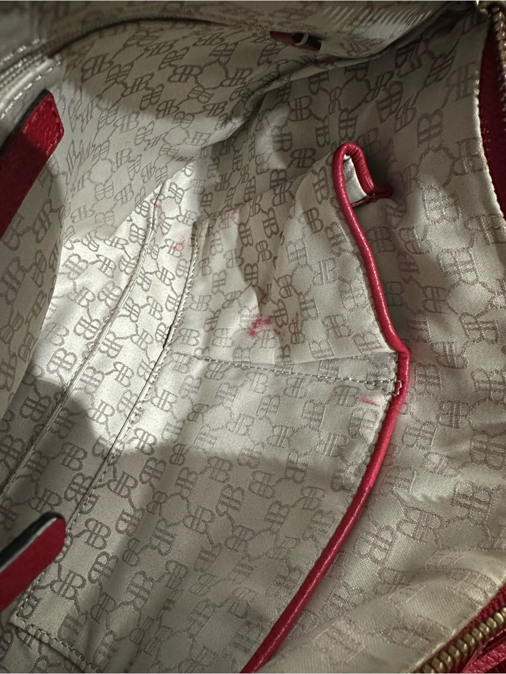 Banana Republic Red Leather Crossbody Convertible Bag Tassel Gold Statement Bag - Picture 2 of 16